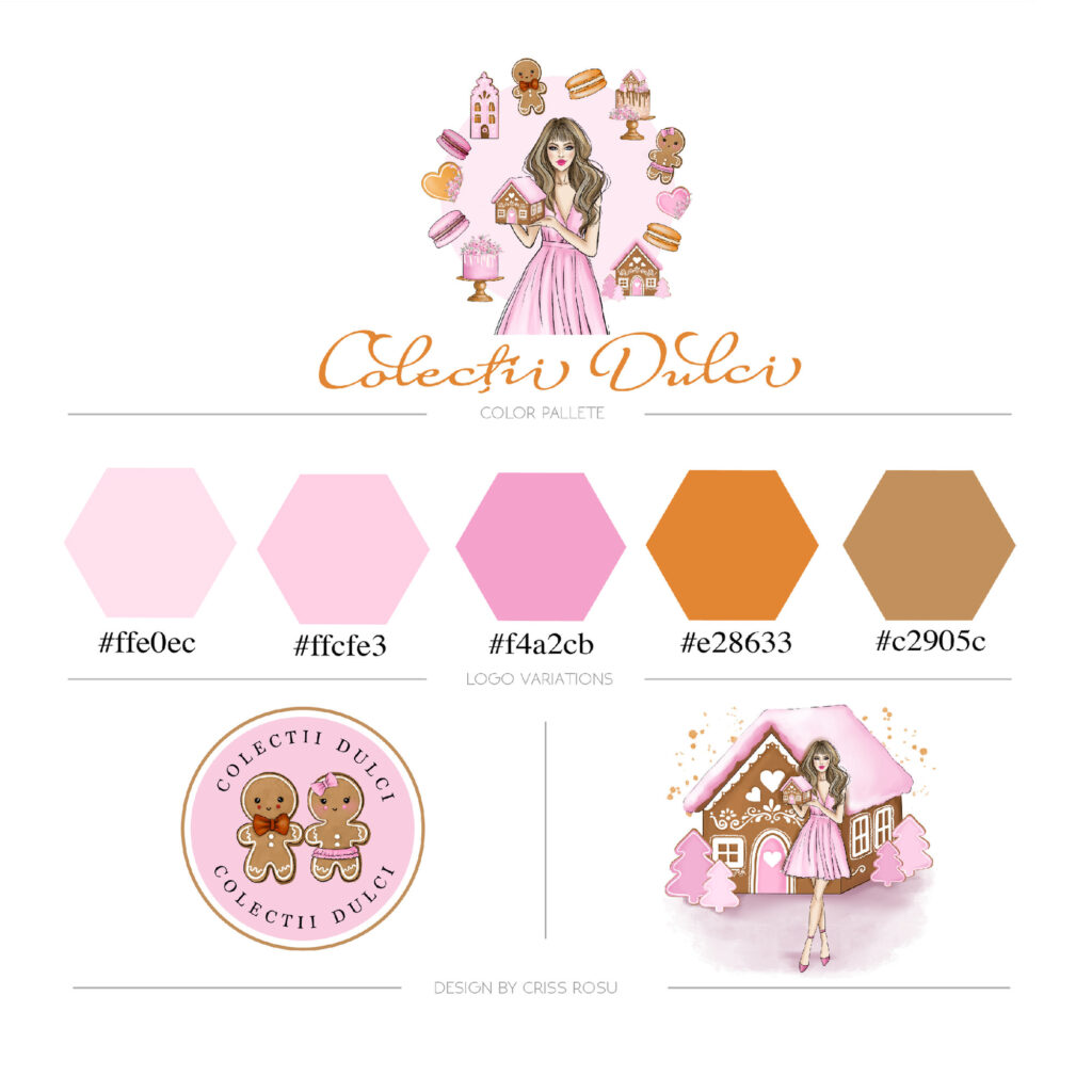 color palette for feminine brand