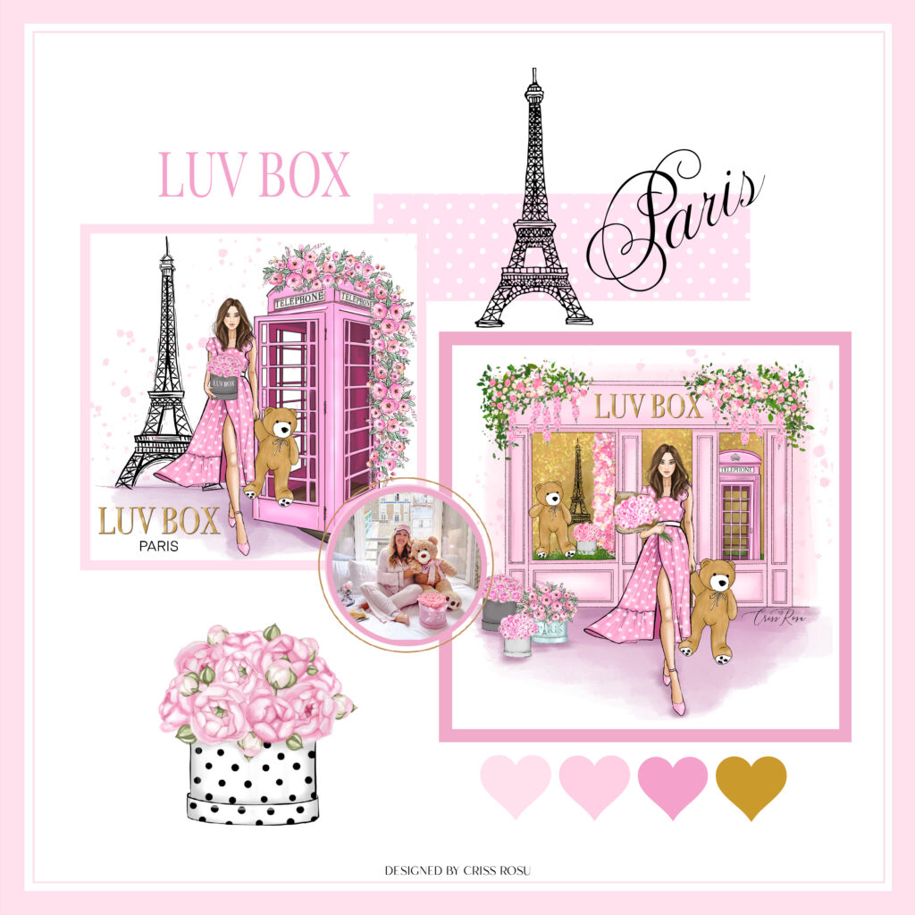 pink brands custom illustration